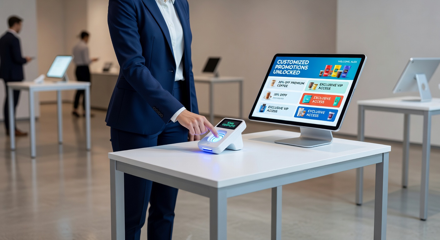Biometric verification interface integrated with portable table technology for secure access