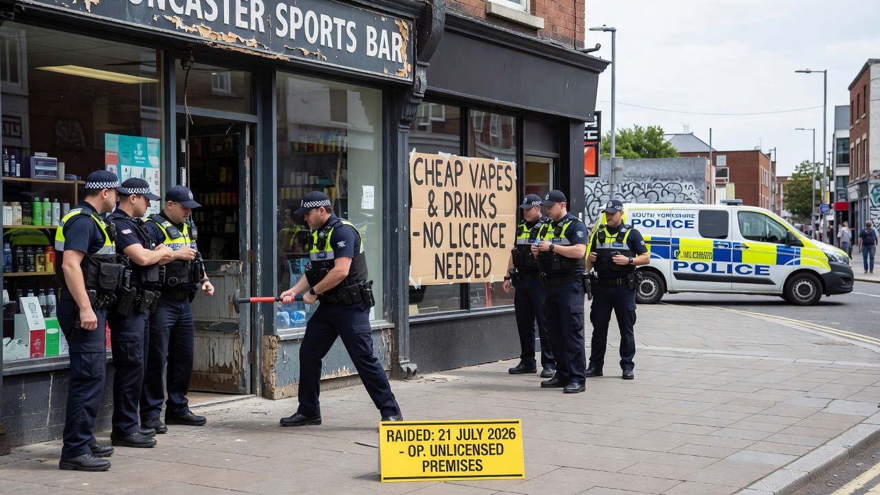 Seized gambling equipment including slot machines and poker tables from the Doncaster premises