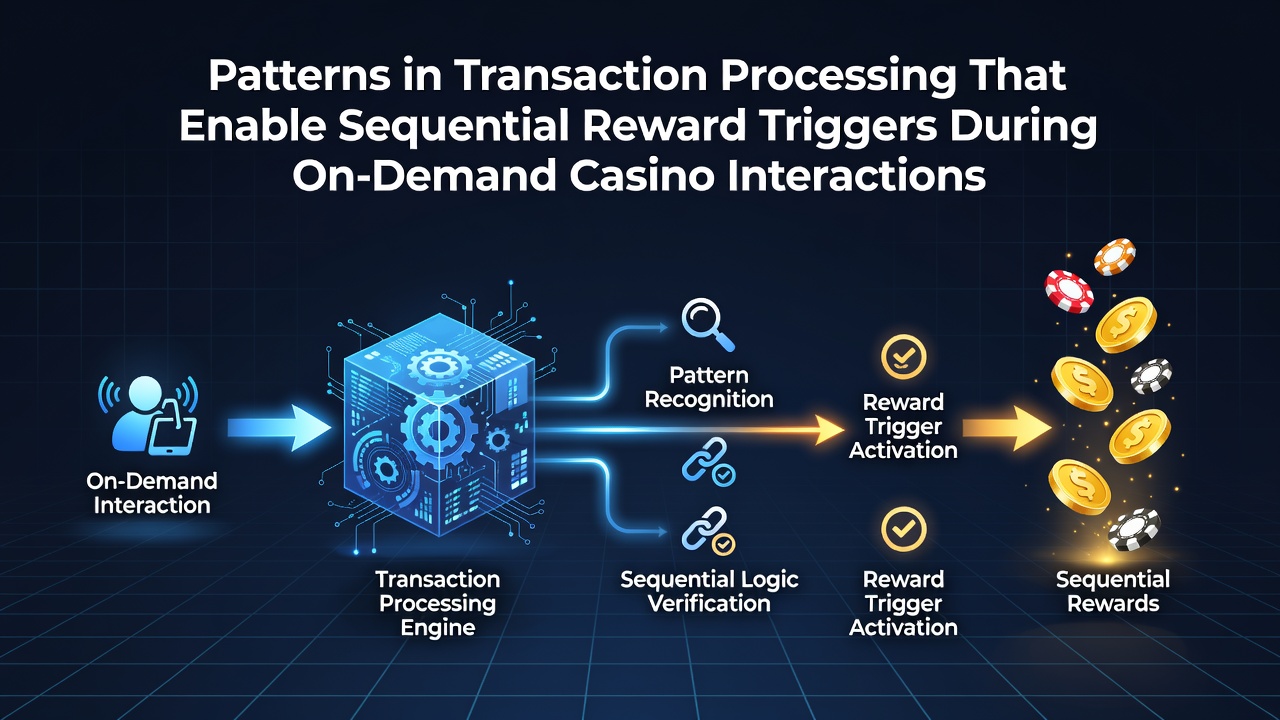 Diagram showing transaction flow patterns in casino reward systems with sequential triggers highlighted