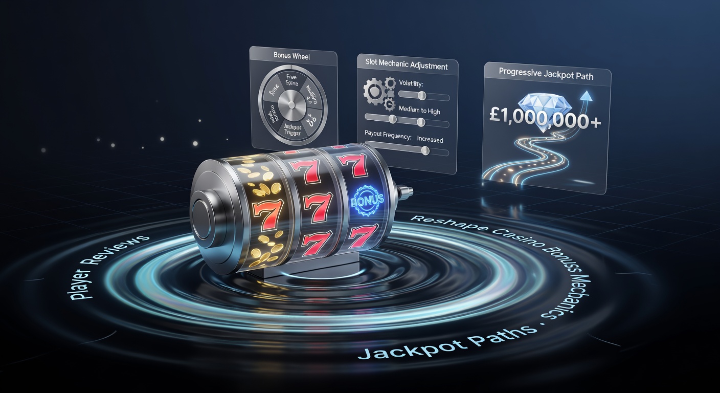 Digital waves of player reviews cascading through casino interfaces, highlighting evolving bonuses and slot reels